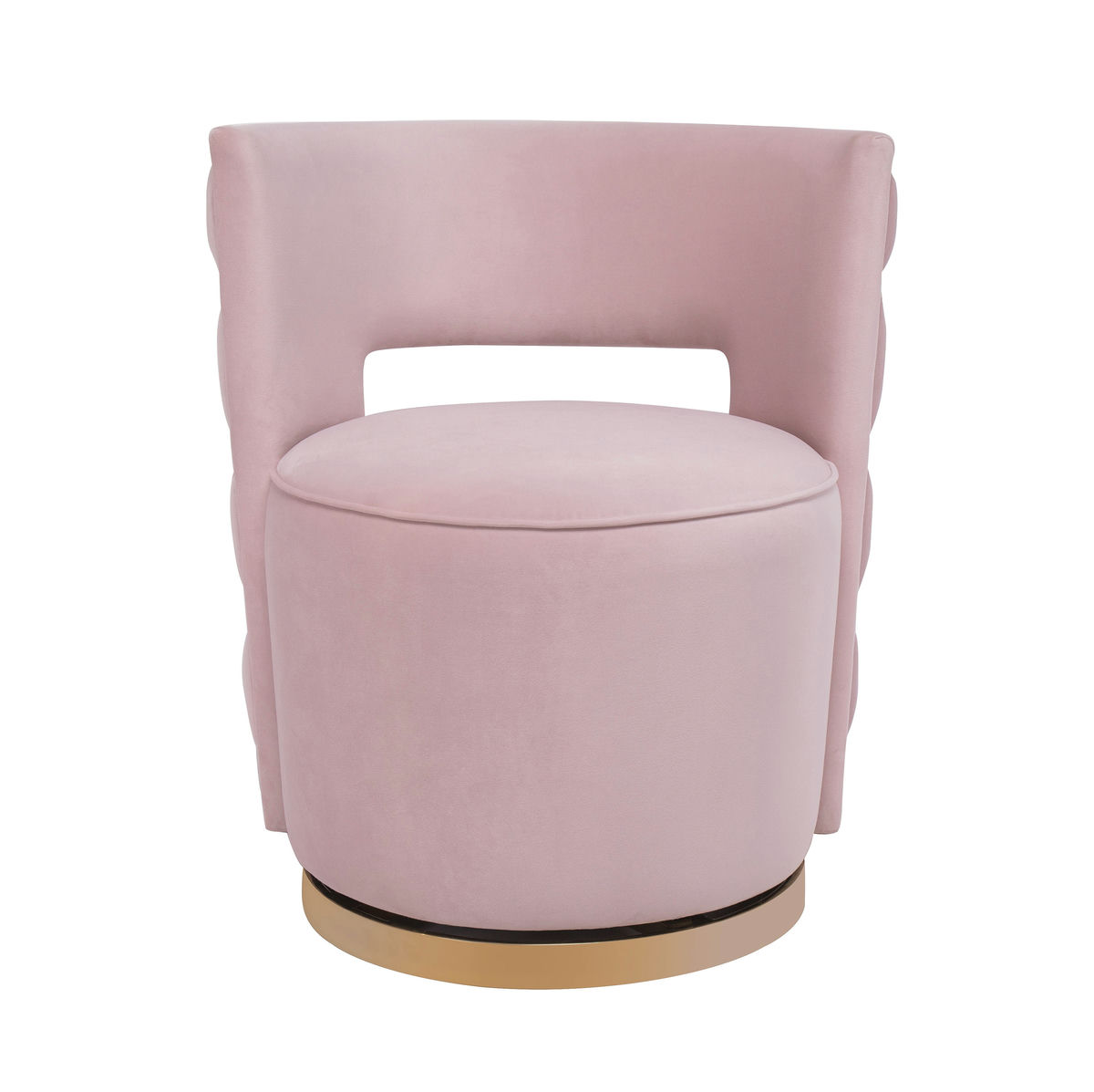 TOV Furniture Mimosa Blush Velvet Swivel Chair