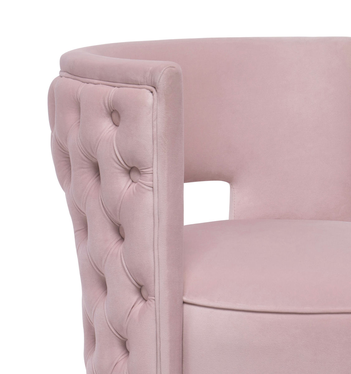 TOV Furniture Mimosa Blush Velvet Swivel Chair