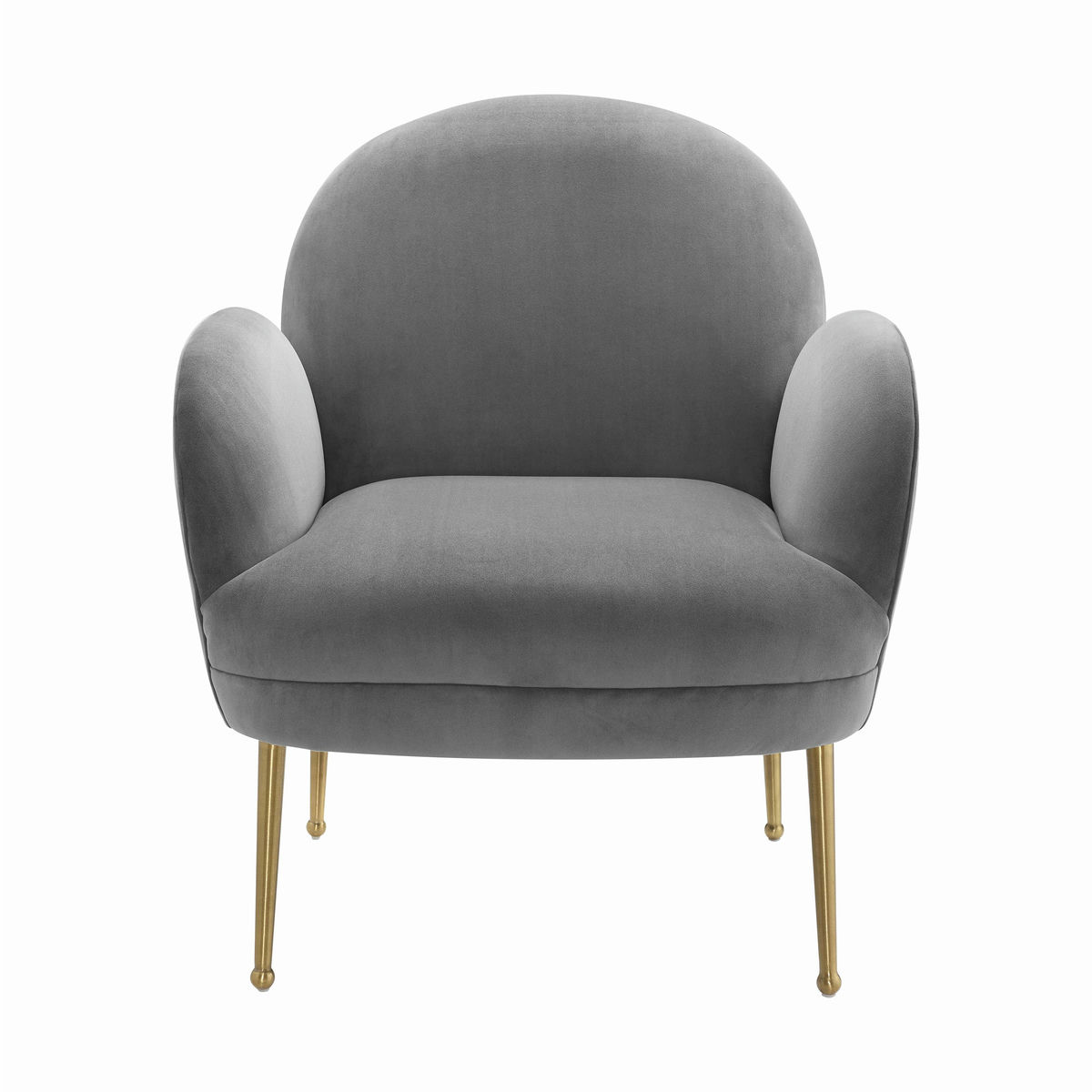 TOV Furniture Gwen Grey Velvet Chair