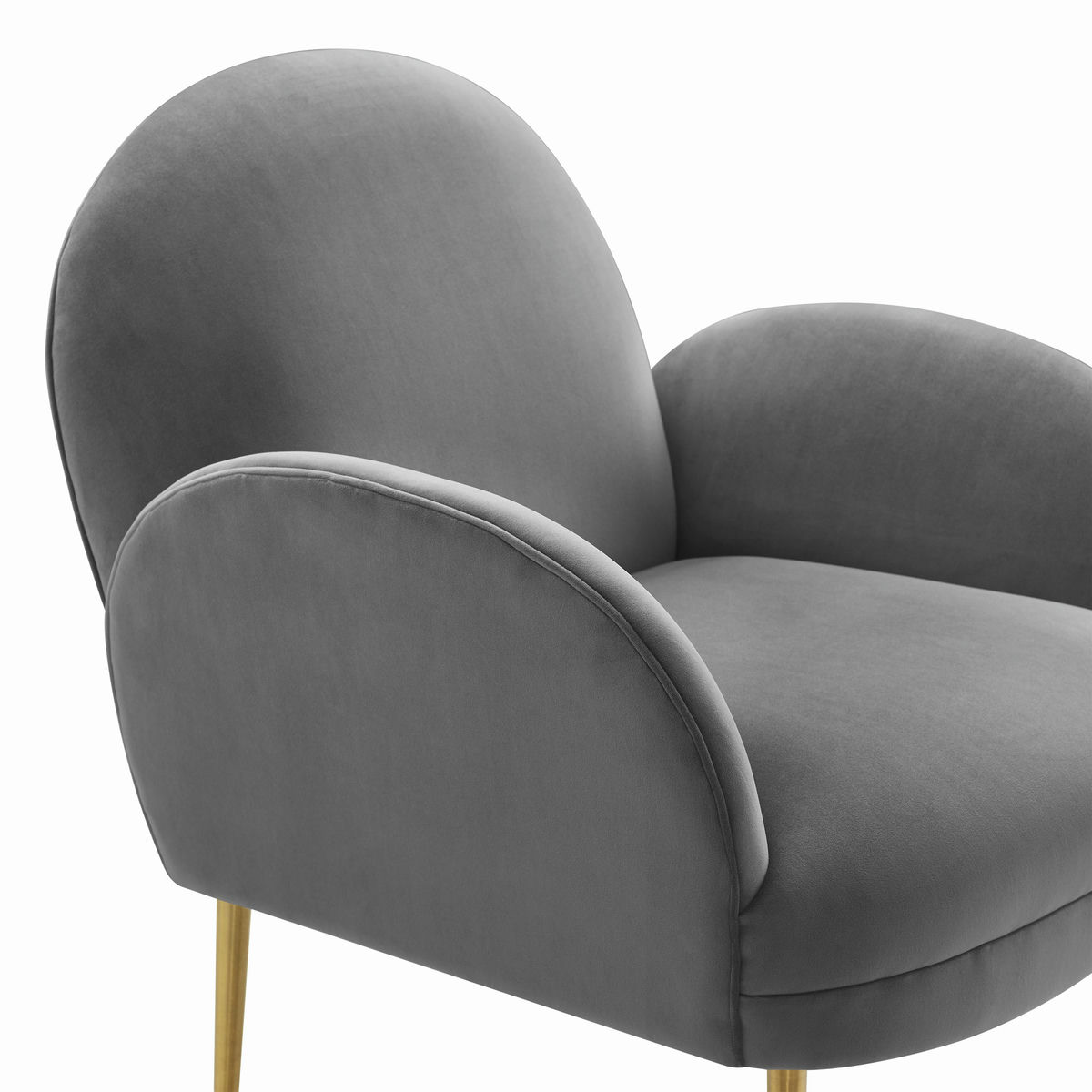 TOV Furniture Gwen Grey Velvet Chair