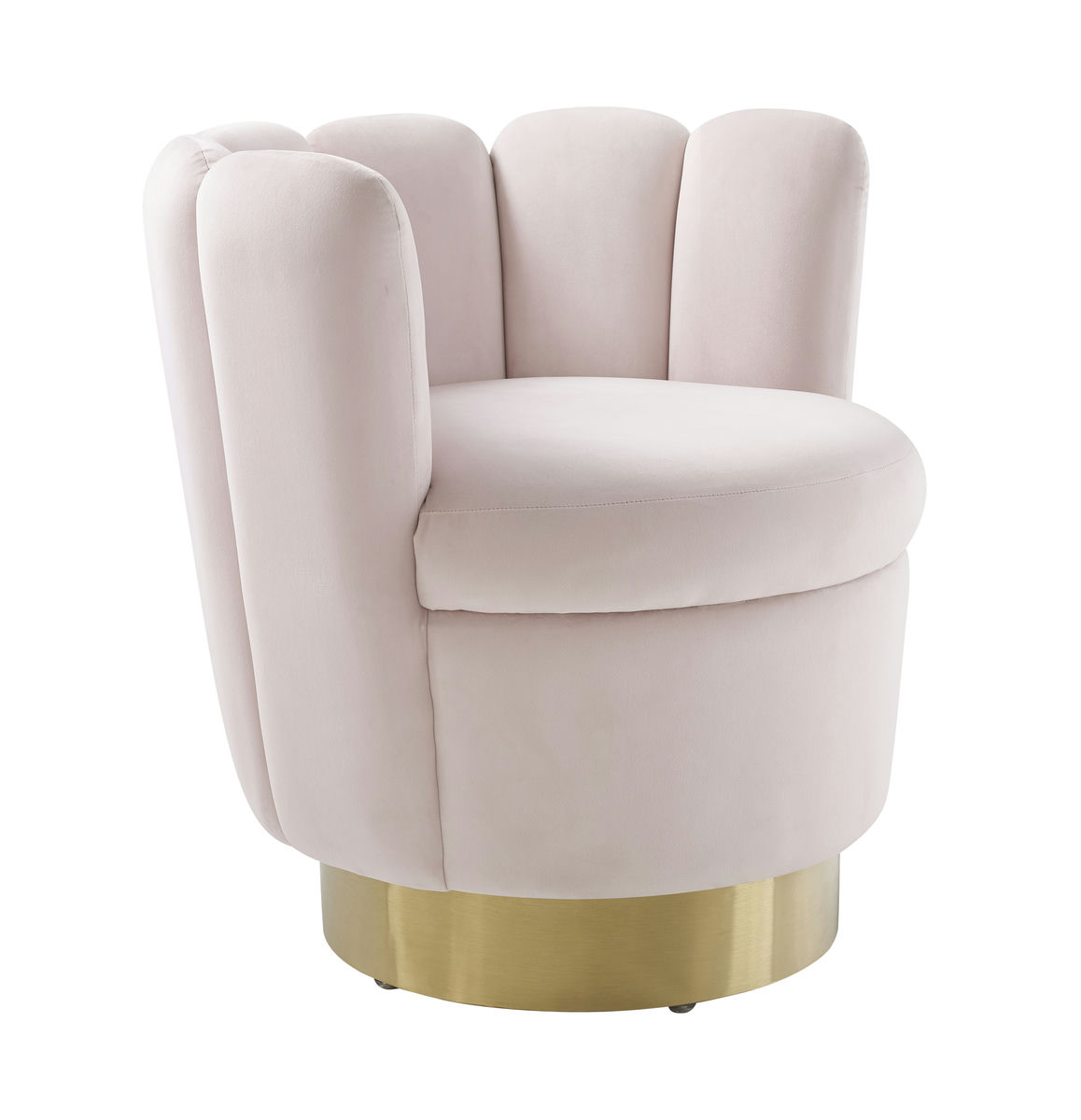 TOV Furniture Yad Blush Velvet Swivel Chair