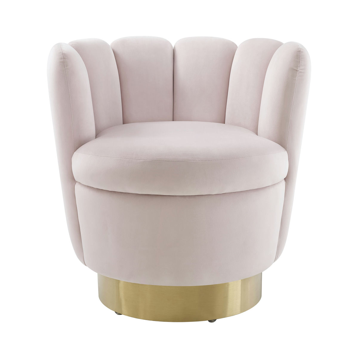 TOV Furniture Yad Blush Velvet Swivel Chair