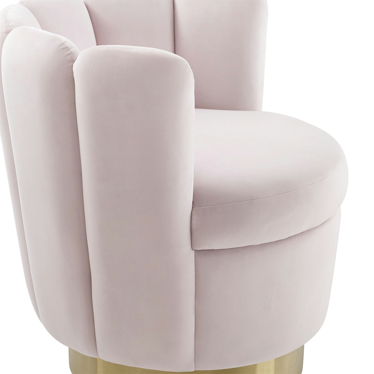 TOV Furniture Yad Blush Velvet Swivel Chair
