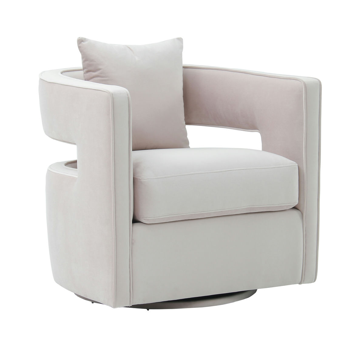 TOV Furniture Kennedy Blush Velvet Swivel Chair