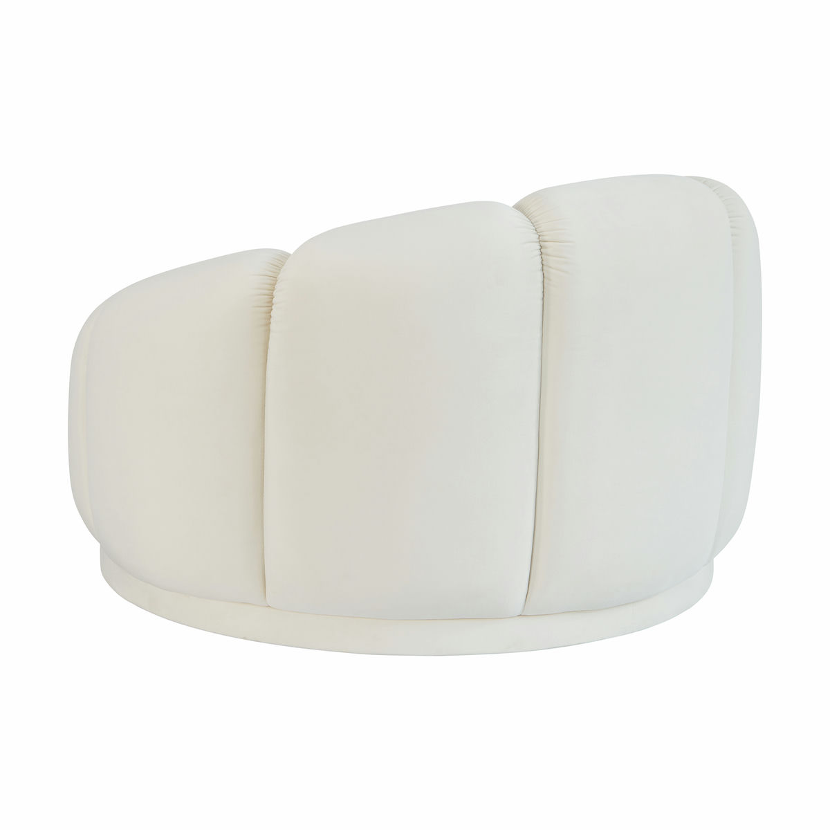 TOV Furniture Marshmallow Cream Velvet Lounge Chair