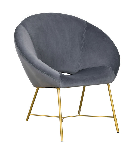 TOV Furniture Nolan Grey Velvet Chair