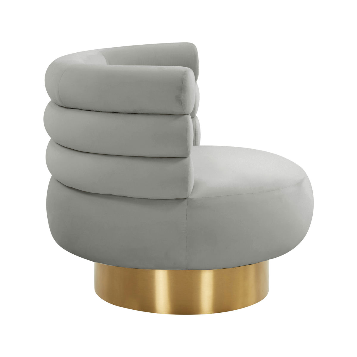 TOV Furniture Naomi Grey Velvet Swivel Chair