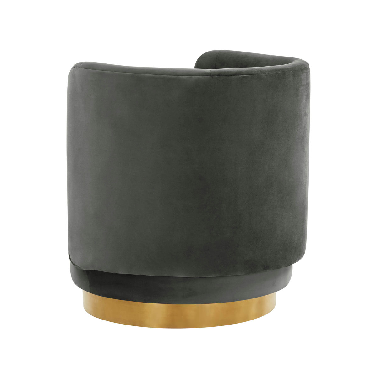 TOV Furniture Remy Dark Grey Velvet Swivel Chair