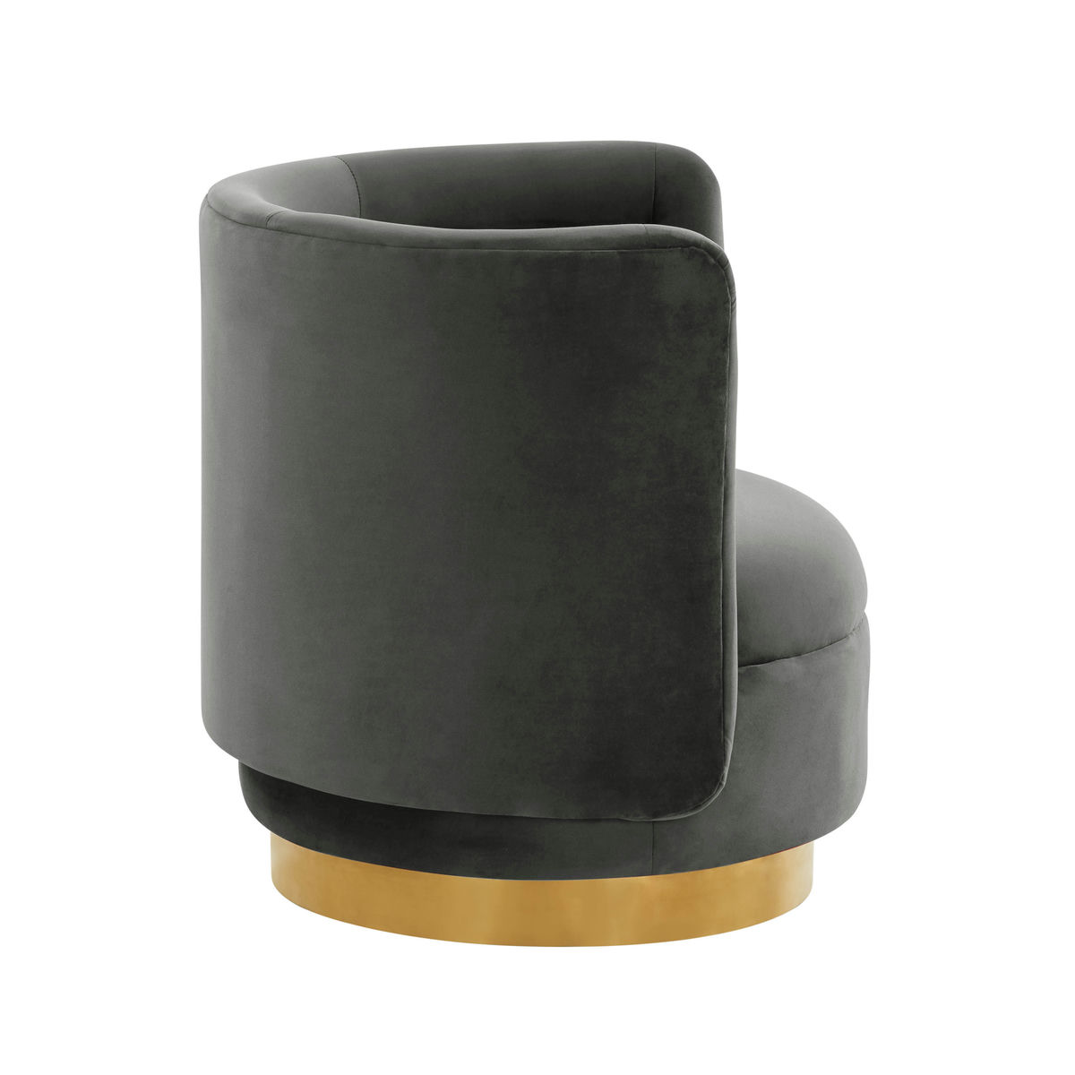 TOV Furniture Remy Dark Grey Velvet Swivel Chair