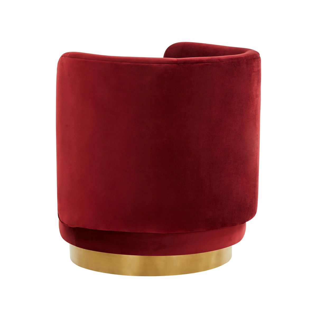 TOV Furniture Remy Maroon Velvet Swivel Chair