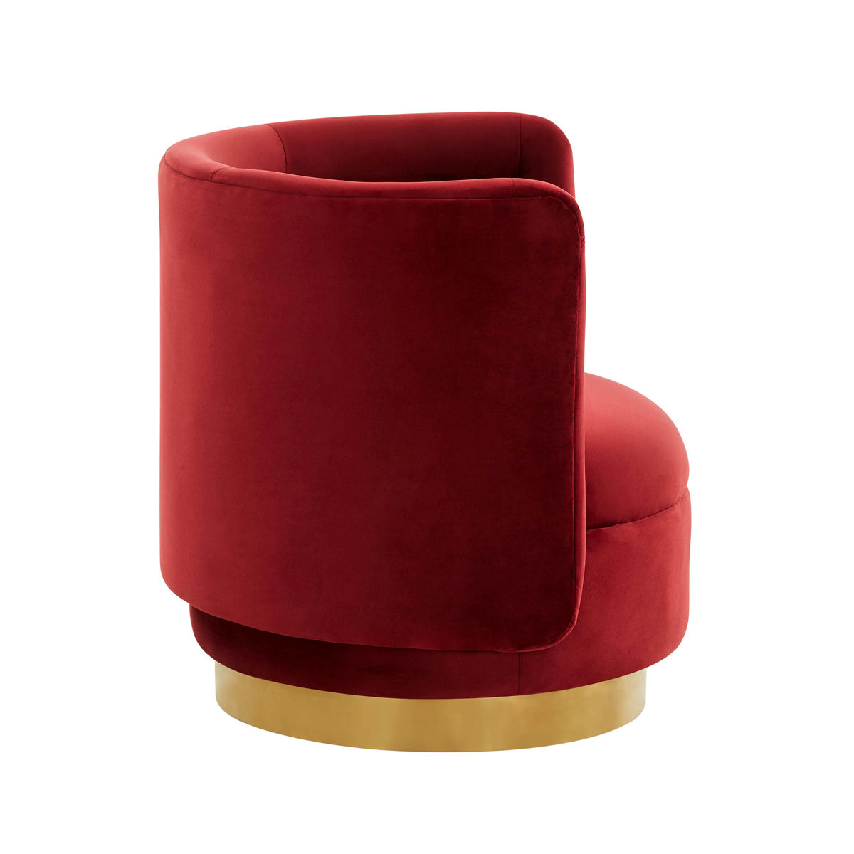 TOV Furniture Remy Maroon Velvet Swivel Chair