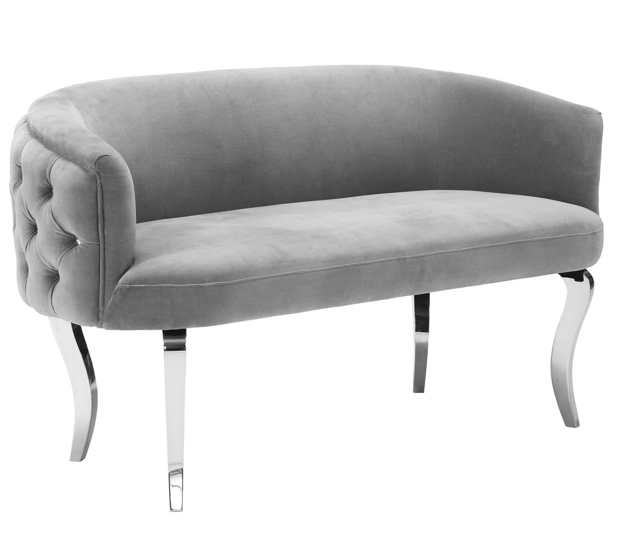 TOV Furniture Adina Grey Velvet Loveseat