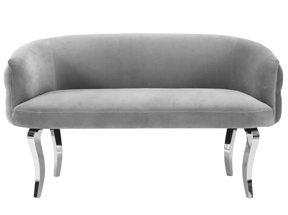 TOV Furniture Adina Grey Velvet Loveseat