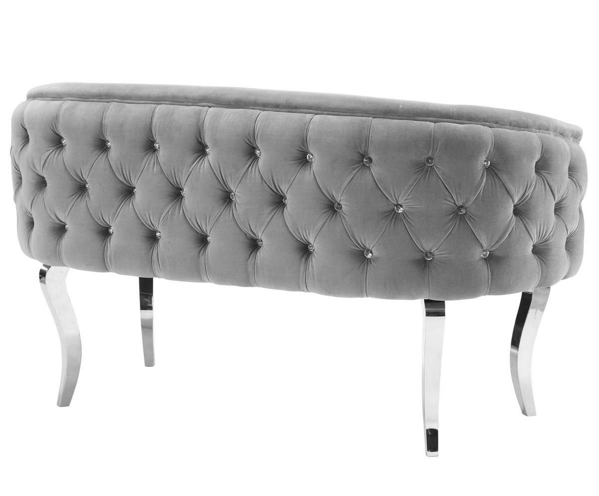 TOV Furniture Adina Grey Velvet Loveseat
