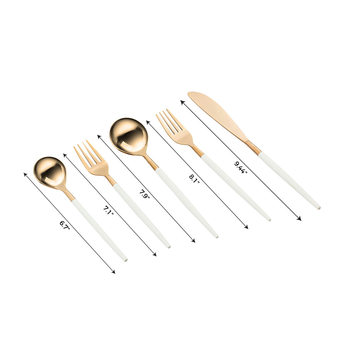 TOV Furniture Stainless Steel Rose Gold/White 20 pc Flatware Set