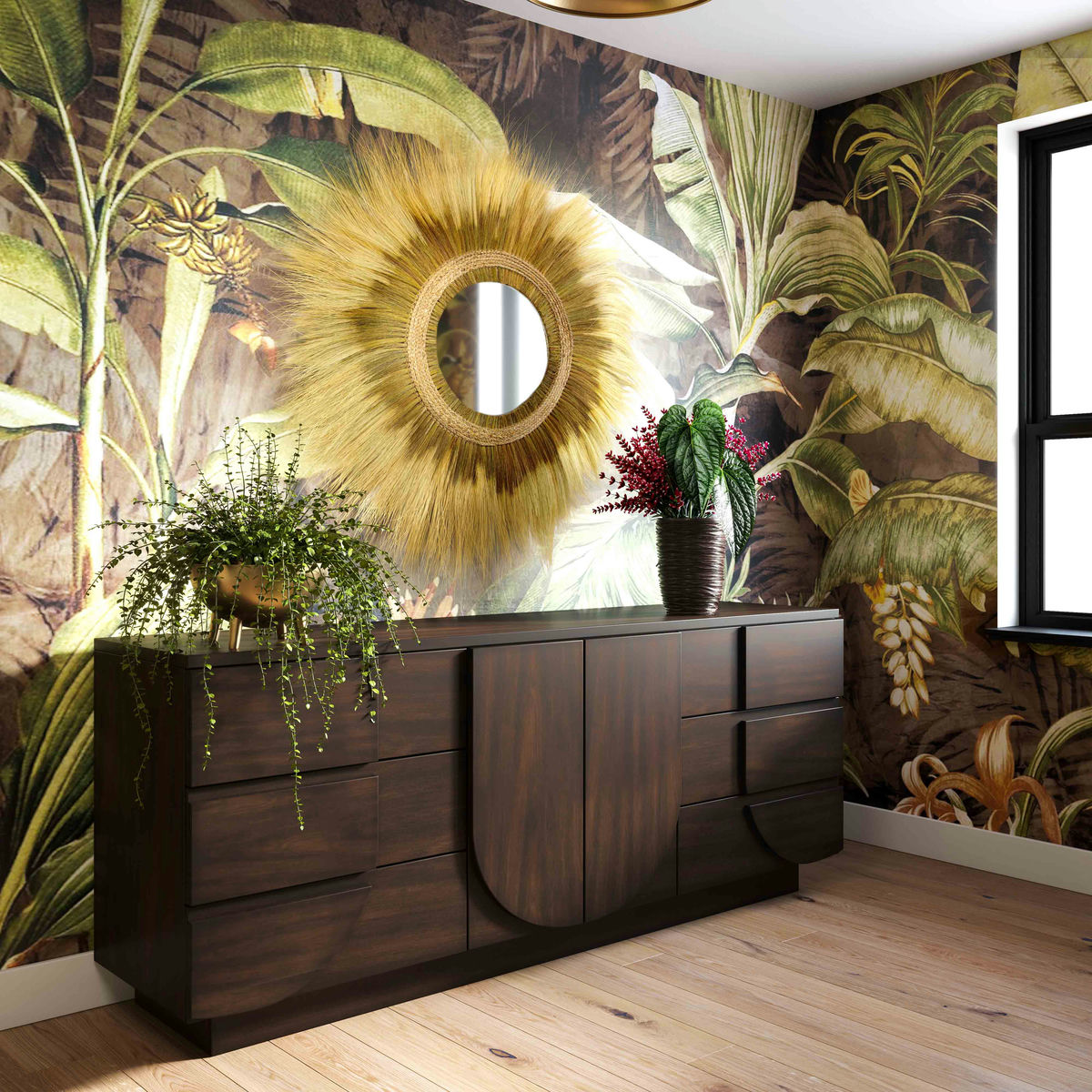 TOV Furniture Simone Chocolate Brown Credenza