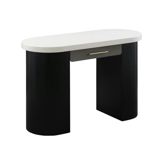 TOV Furniture Makai Cream and Charcoal Desk/Console
