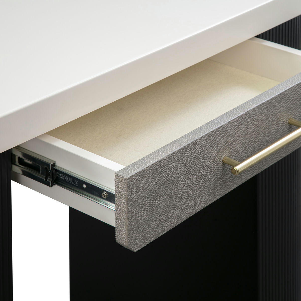 TOV Furniture Makai Cream and Charcoal Desk/Console