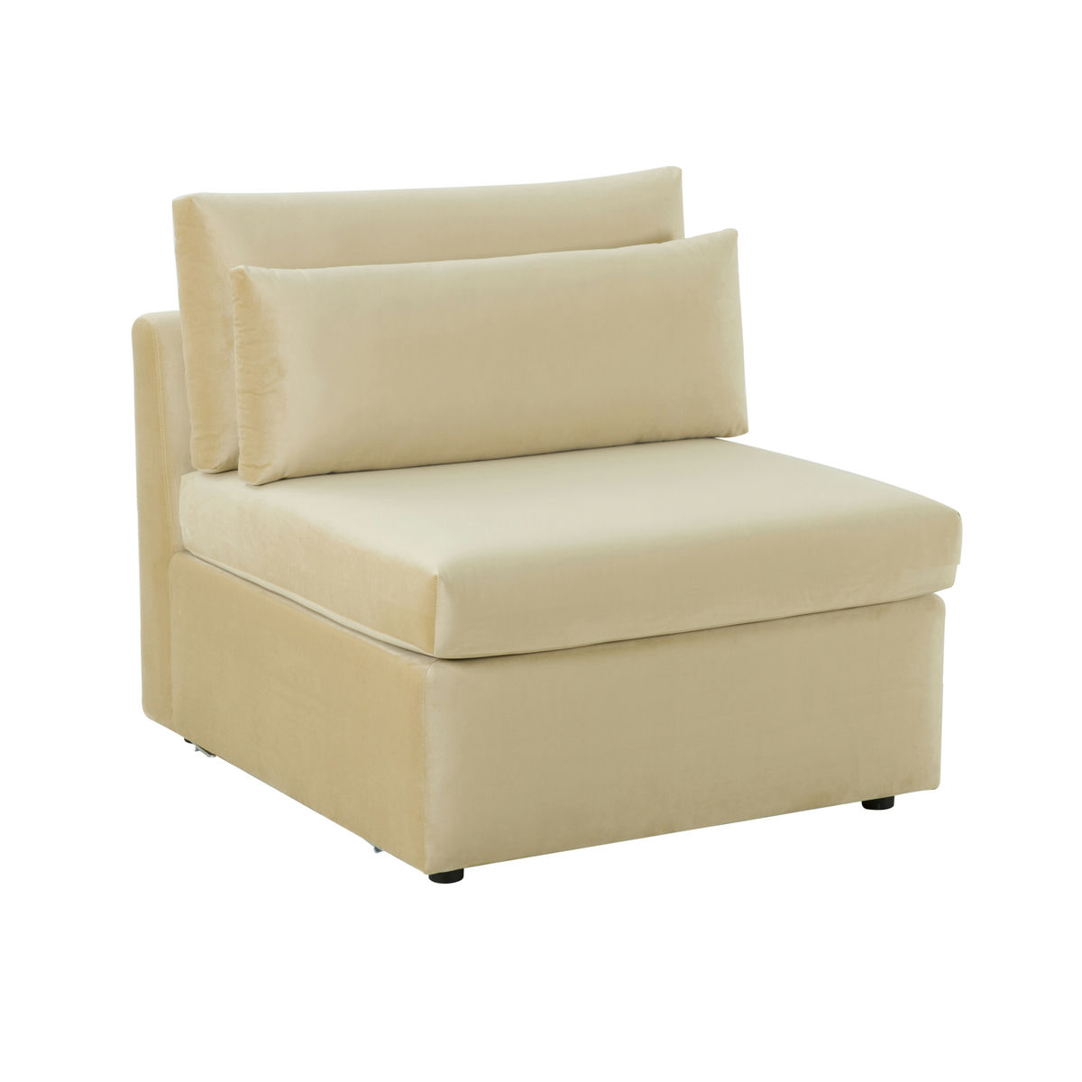 TOV Furniture Jessie Champagne Velvet Modular Armless Chair
