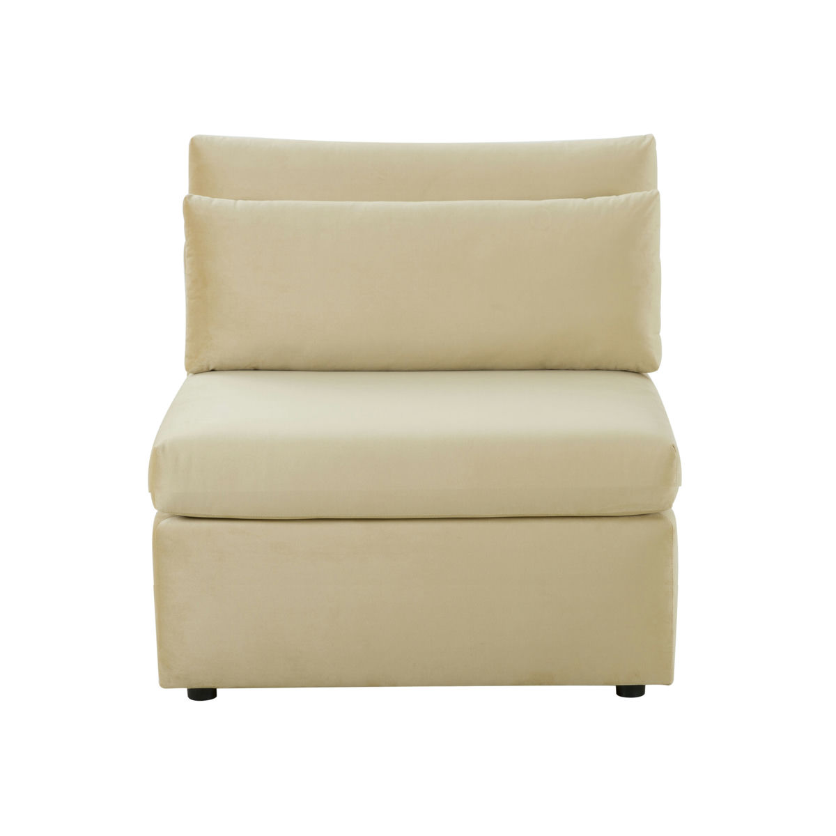 TOV Furniture Jessie Champagne Velvet Modular Armless Chair