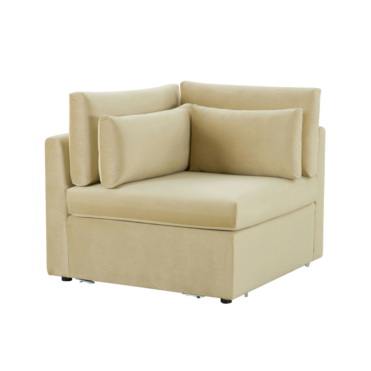 TOV Furniture Jessie Champagne Velvet Modular Corner Chair