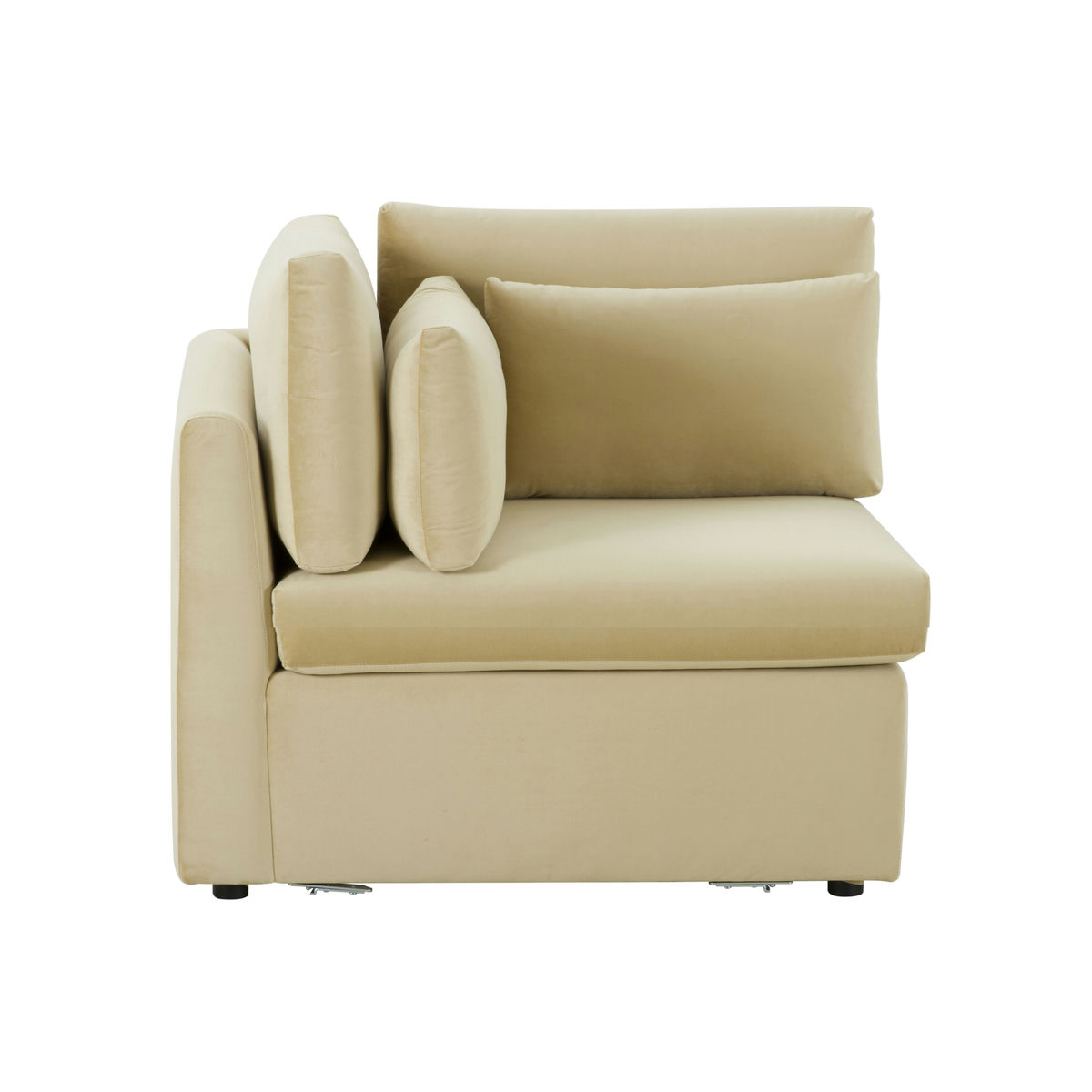 TOV Furniture Jessie Champagne Velvet Modular Corner Chair