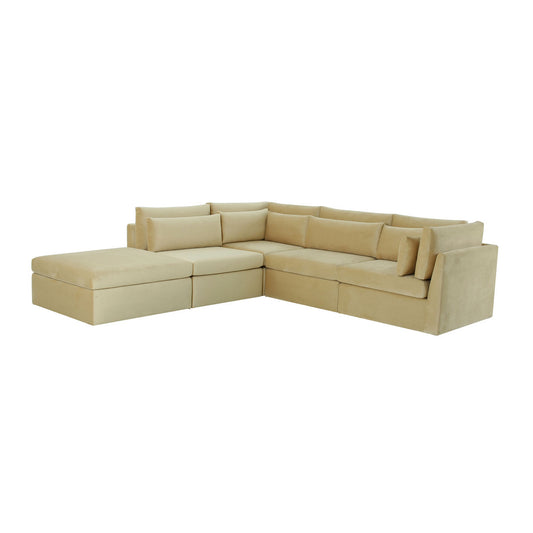TOV Furniture Jessie Champagne Velvet Modular Sectional