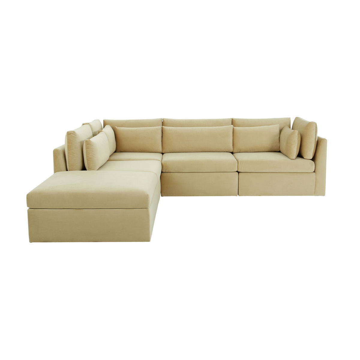 TOV Furniture Jessie Champagne Velvet Modular Sectional