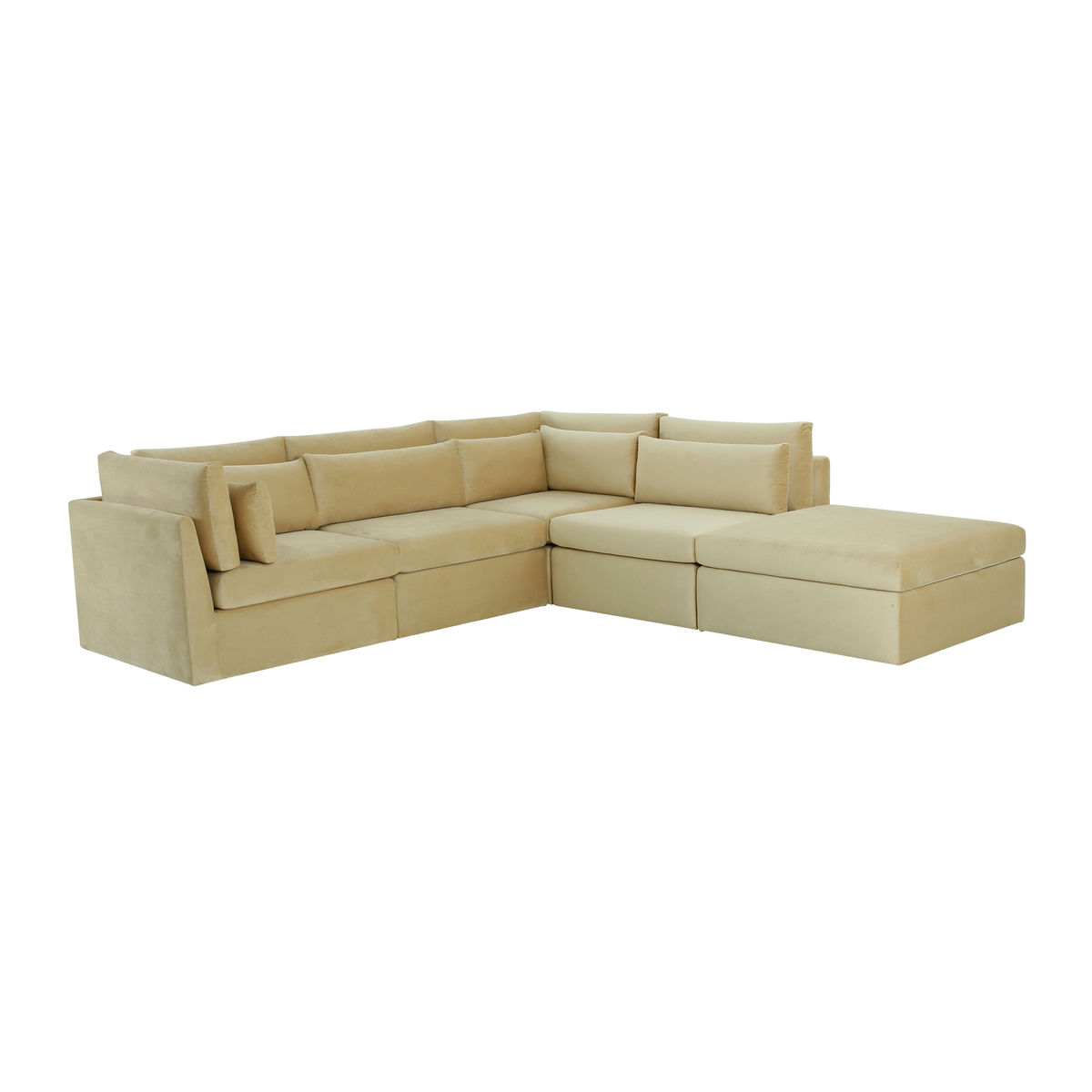 TOV Furniture Jessie Champagne Velvet Modular Sectional