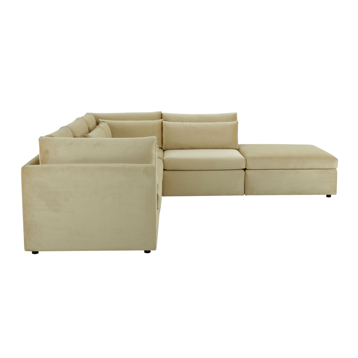 TOV Furniture Jessie Champagne Velvet Modular Sectional