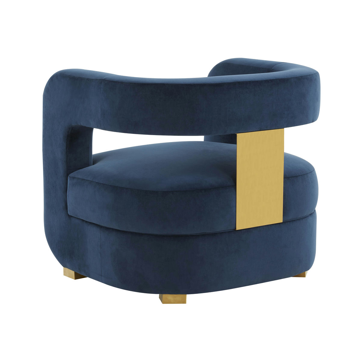 TOV Furniture Ayanna Midnight Velvet Accent Chair