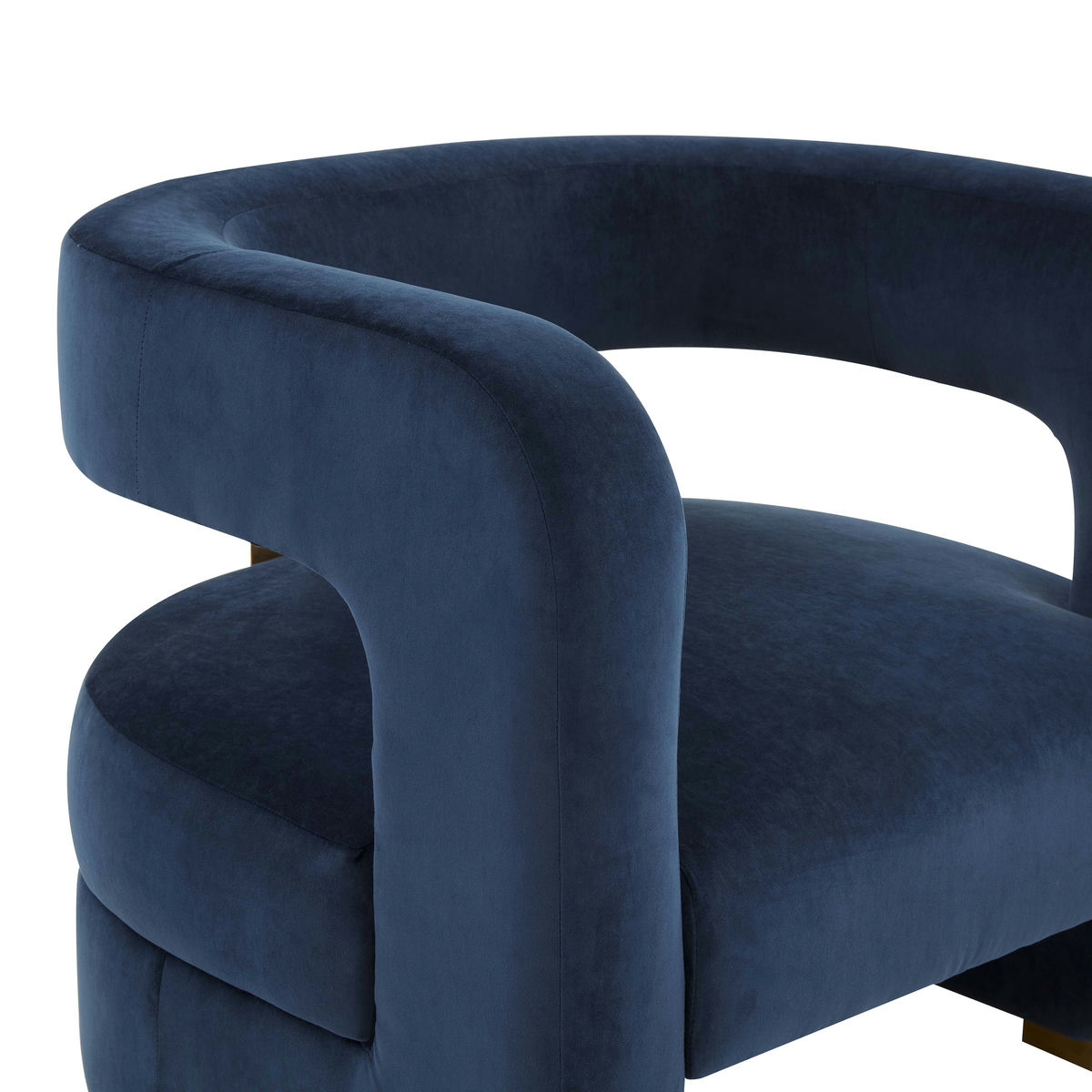 TOV Furniture Ayanna Midnight Velvet Accent Chair