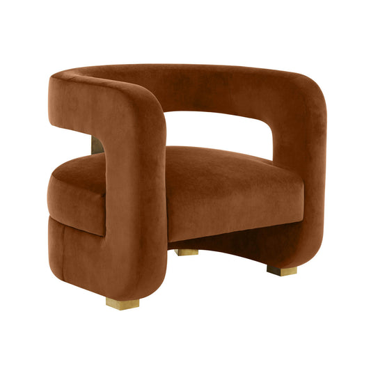 TOV Furniture Ayanna Burnt Sienna Velvet Accent Chair