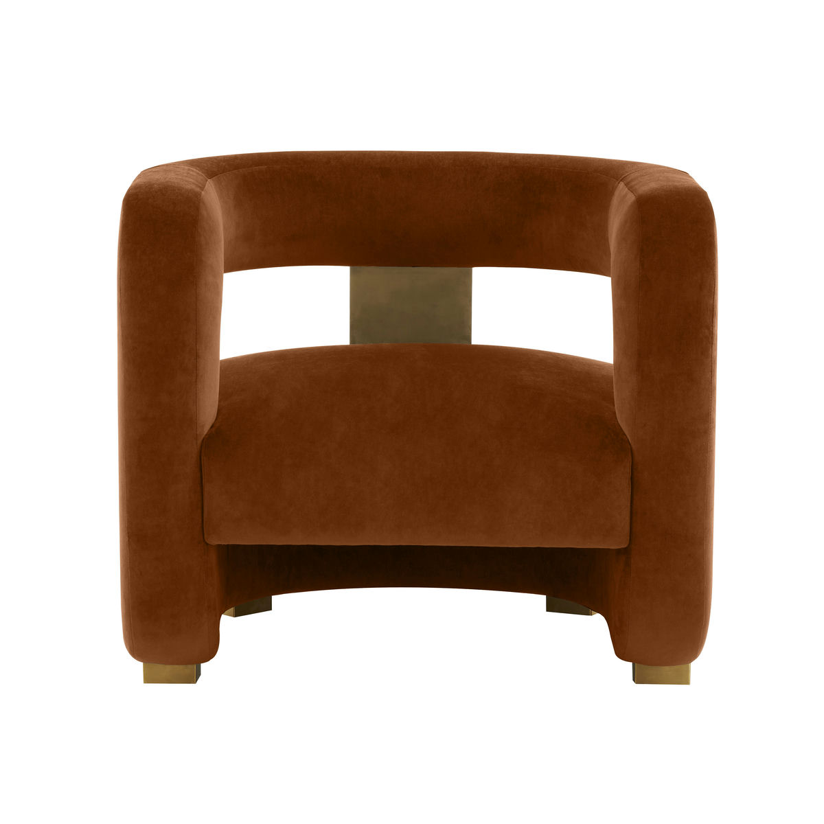 TOV Furniture Ayanna Burnt Sienna Velvet Accent Chair