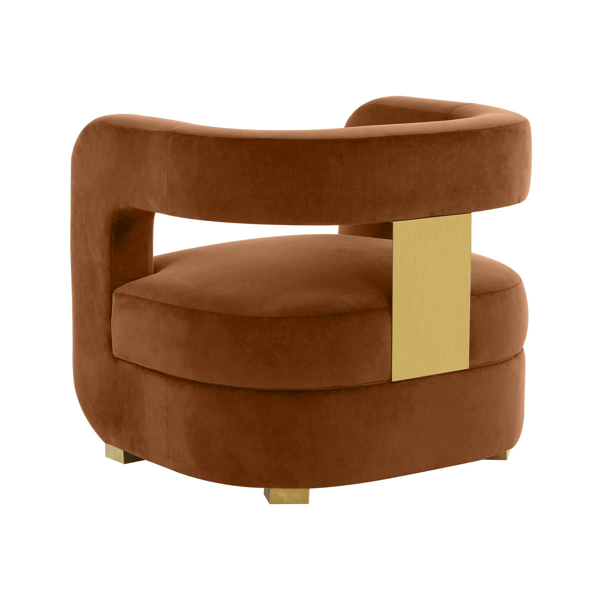 TOV Furniture Ayanna Burnt Sienna Velvet Accent Chair