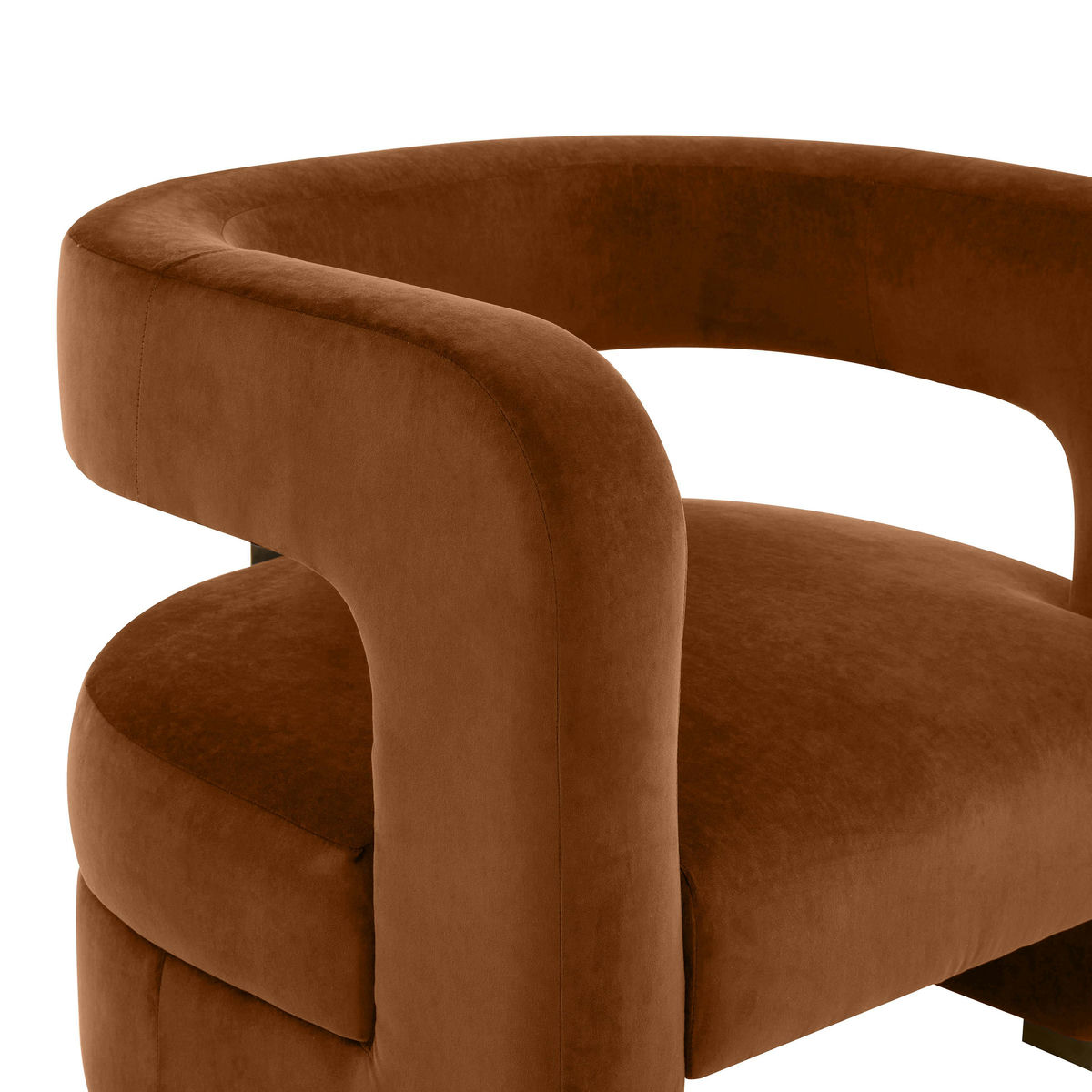 TOV Furniture Ayanna Burnt Sienna Velvet Accent Chair