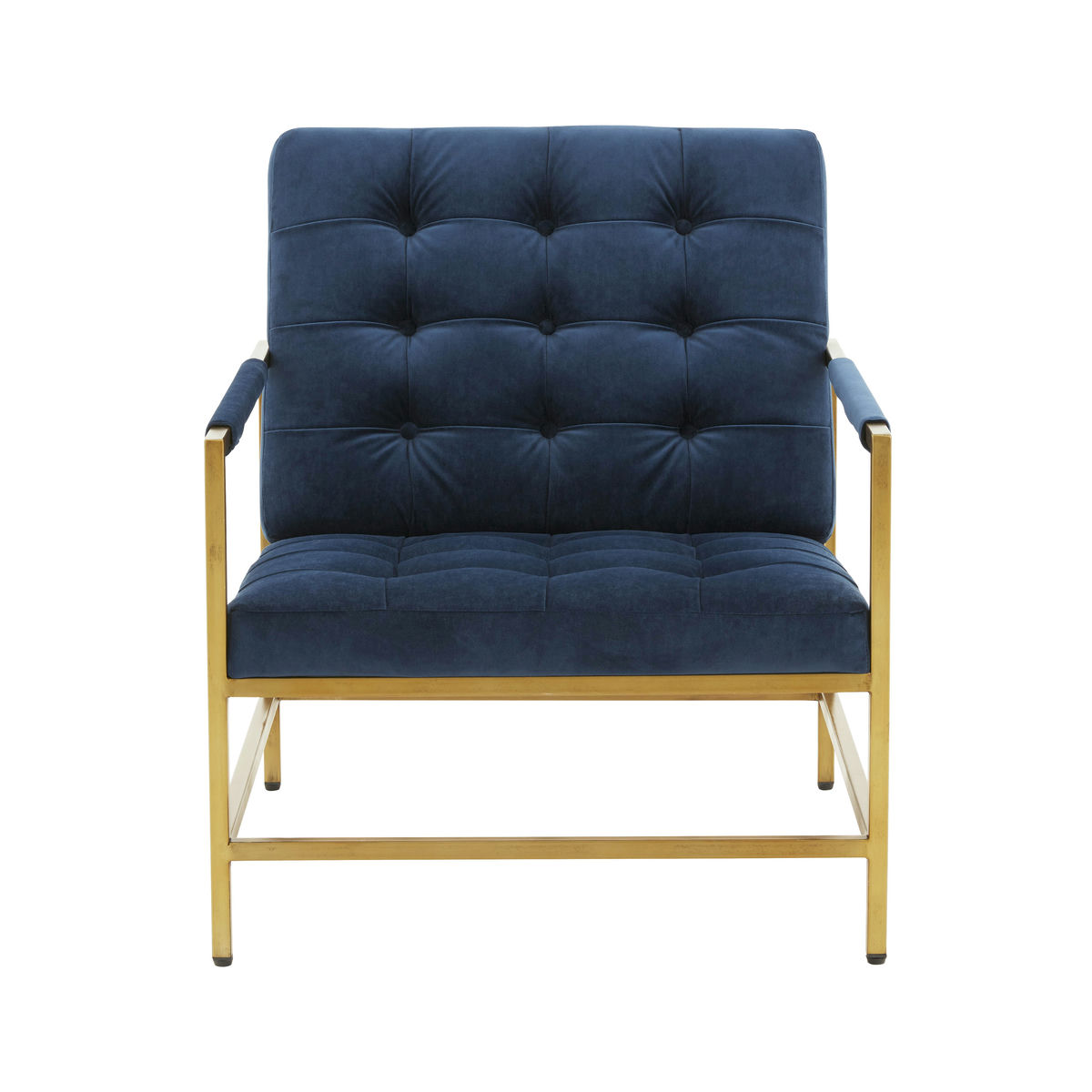 TOV Furniture Van Midnight Blue Velvet Accent Chair