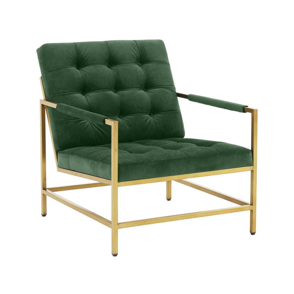 TOV Furniture Van Emerald Green Velvet Accent Chair