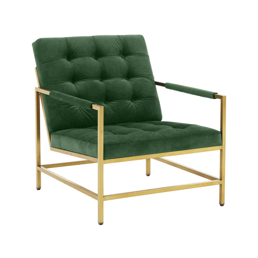 TOV Furniture Van Emerald Green Velvet Accent Chair