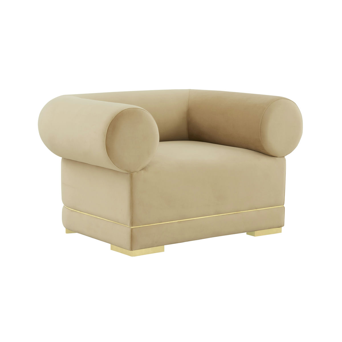 TOV Furniture Ricardo Champagne Velvet Accent Chair