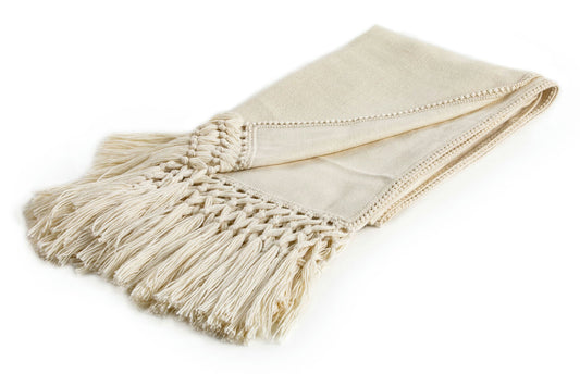 Baby Alpaca Throw 51x70" COOL Ivory