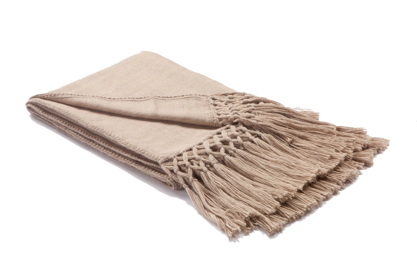 Baby Alpaca Throw 51x70" COOL Beige