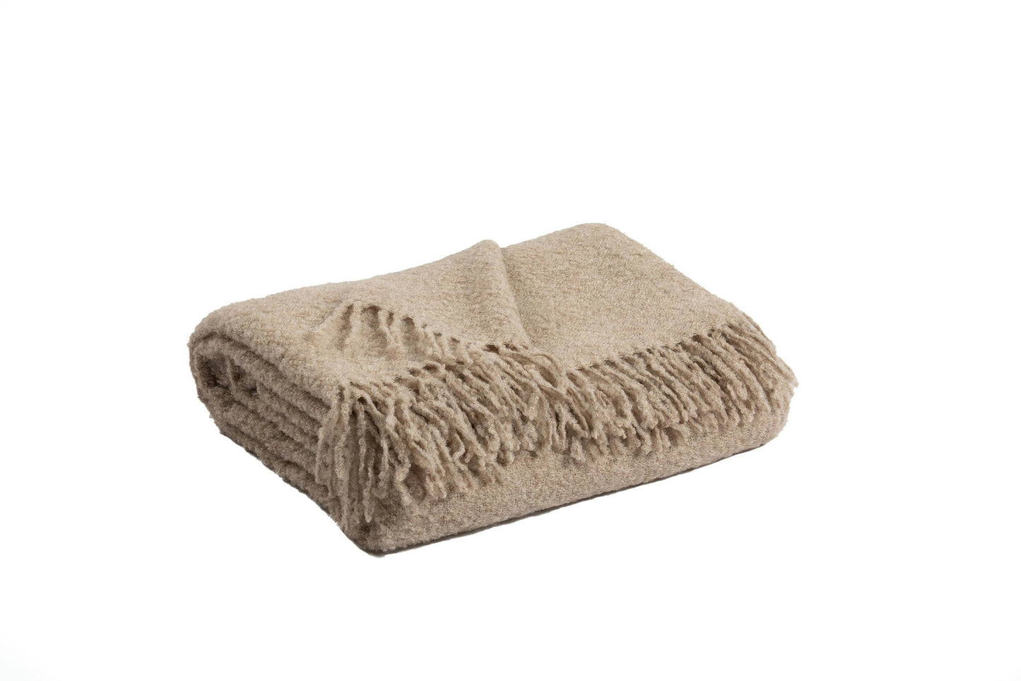 Baby Alpaca Throw 47x70" BOUCLE Biscuit