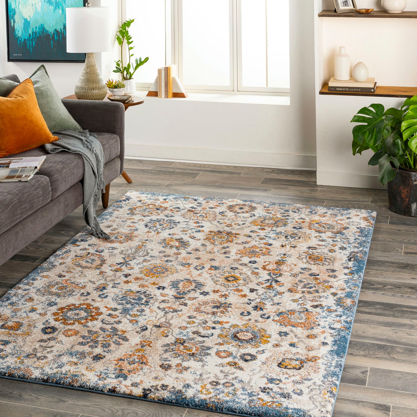 Surya Tuscany Tus-2331 Blue Rug 7'10" Square