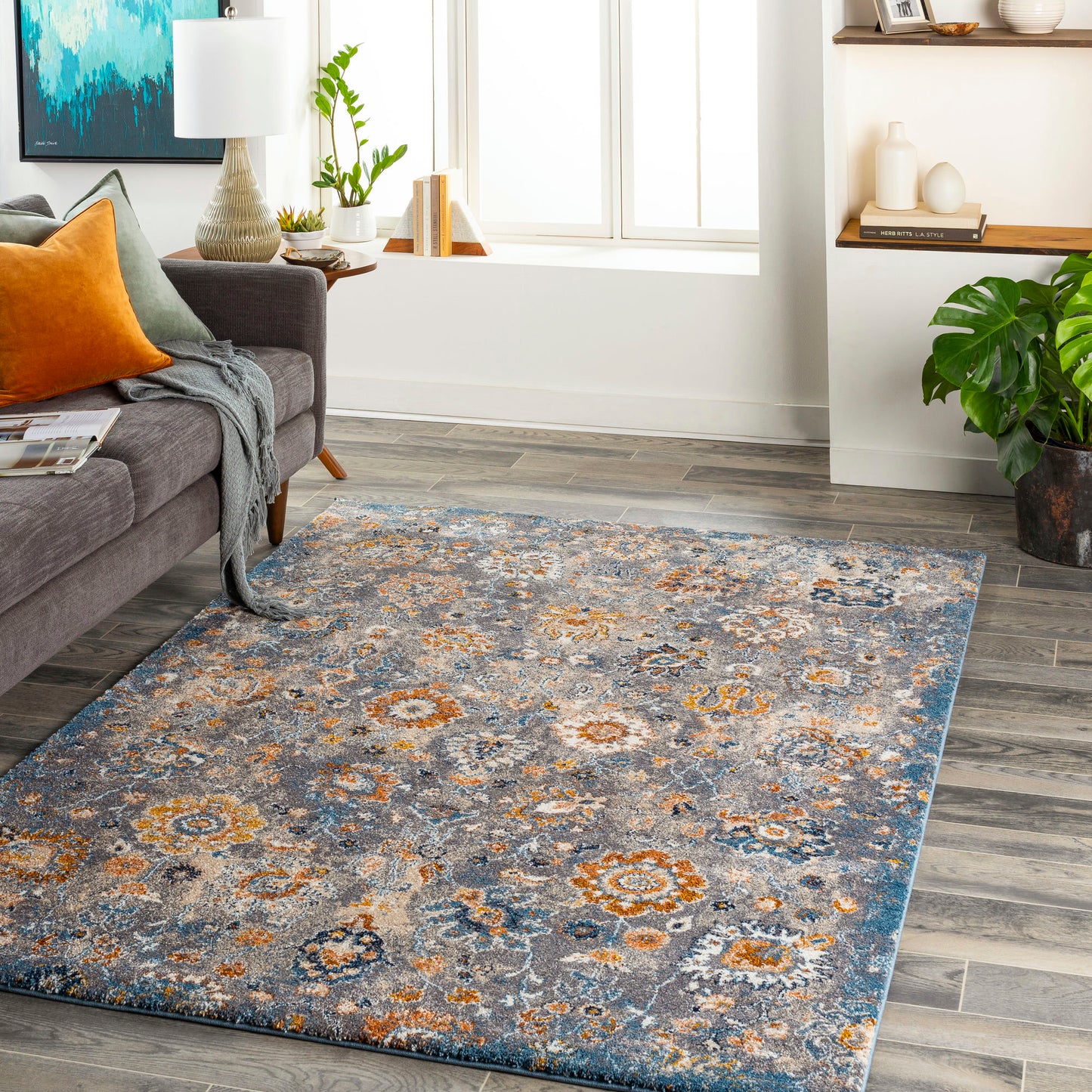 Surya Tuscany Tus-2333 Gray Rug 7'10" Square
