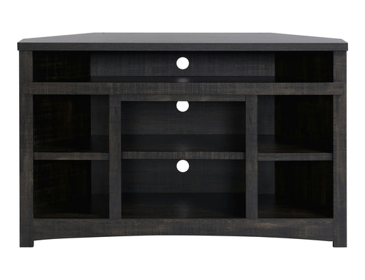 Corner Unit Rough Sawn Dark Oak Finish TV Stand