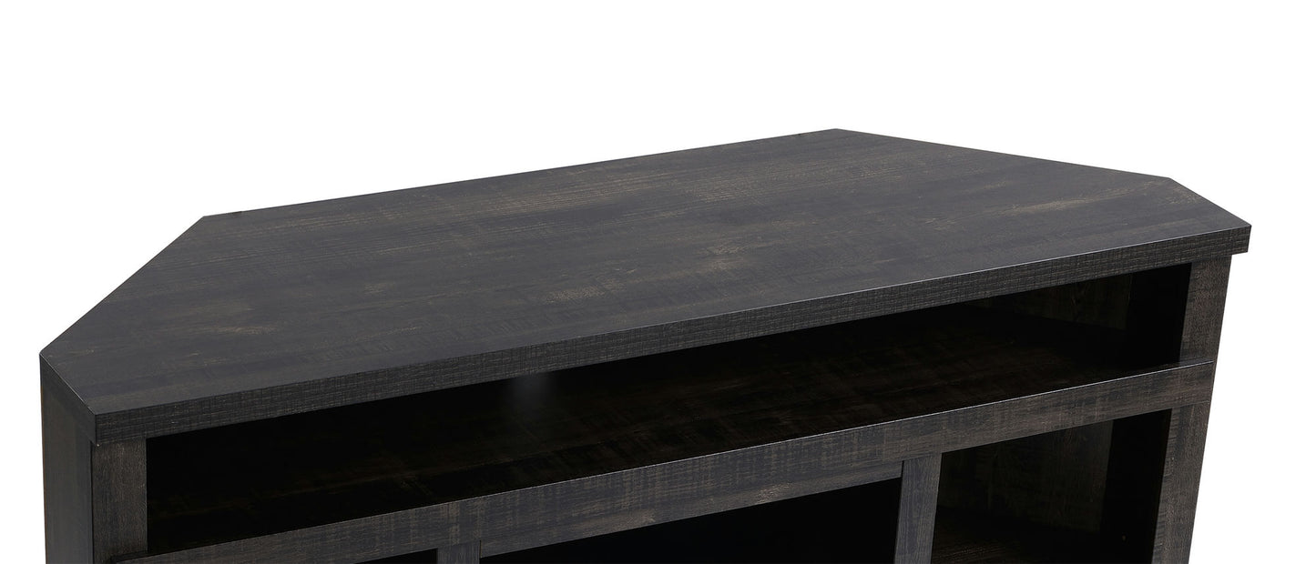 Corner Unit Rough Sawn Dark Oak Finish TV Stand