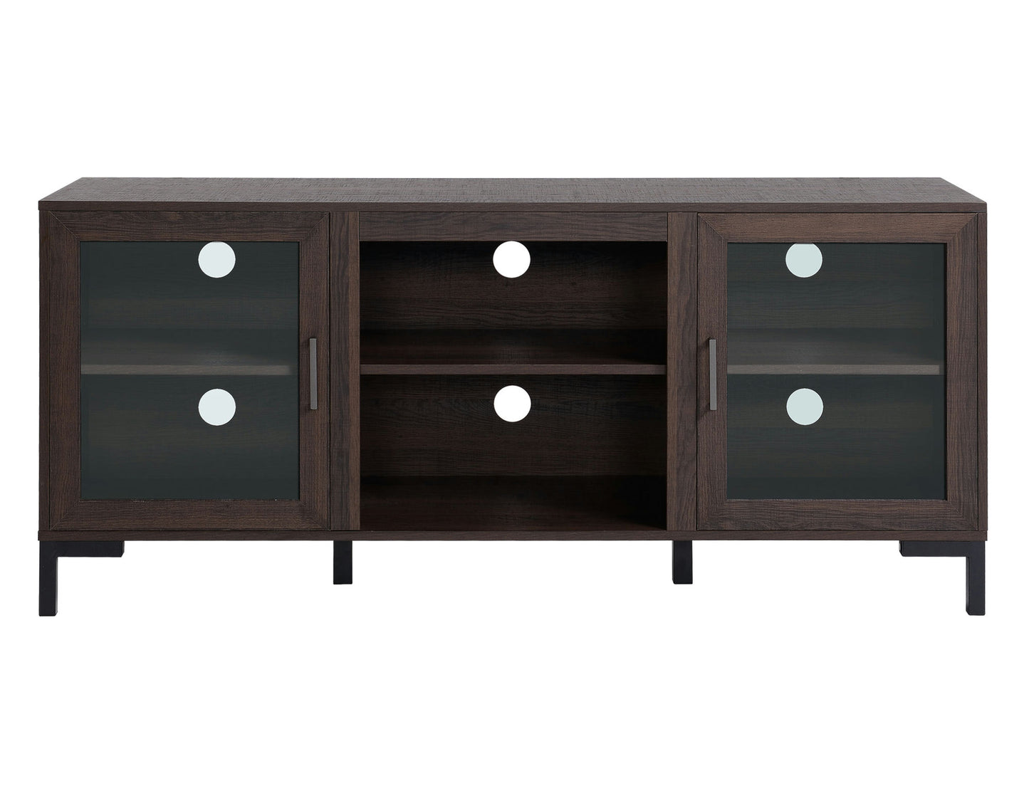 Dark Brown Finish TV Stand