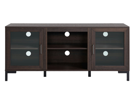 Dark Brown Finish TV Stand