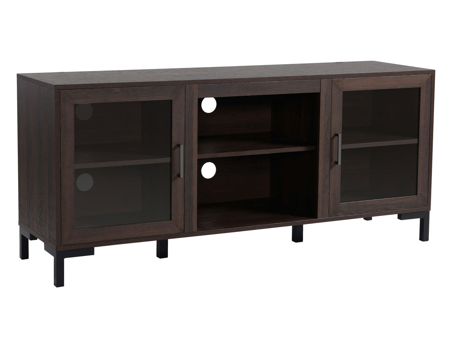 Dark Brown Finish TV Stand